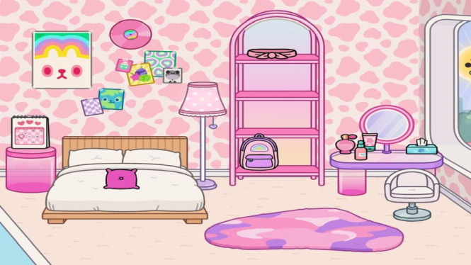 Kamar Anak Dewasa Estetik di Toca Life