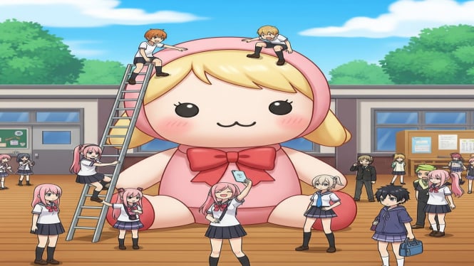 Boneka Raksasa Lucu di Sakura School Simulator