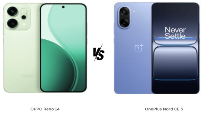 OPPO Reno 14 vs OnePlus Nord CE5