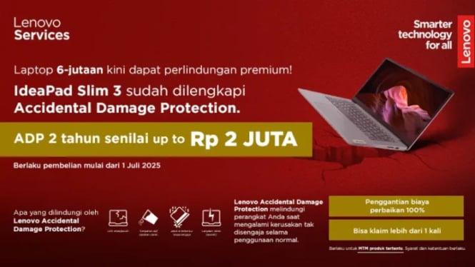 Lenovo IdeaPad Slim 3 Kini Dilengkapi ADP