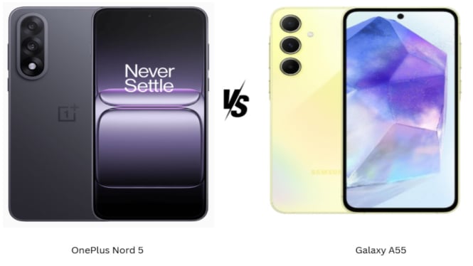 OnePlus Nord 5 vs Samsung Galaxy A55