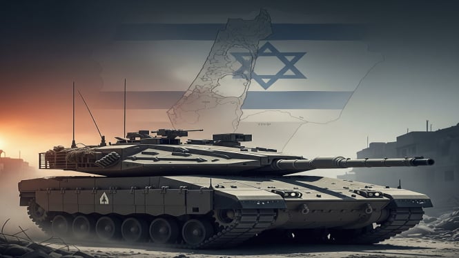 Tank Merkava Israel dalam Serangan ke Gaz