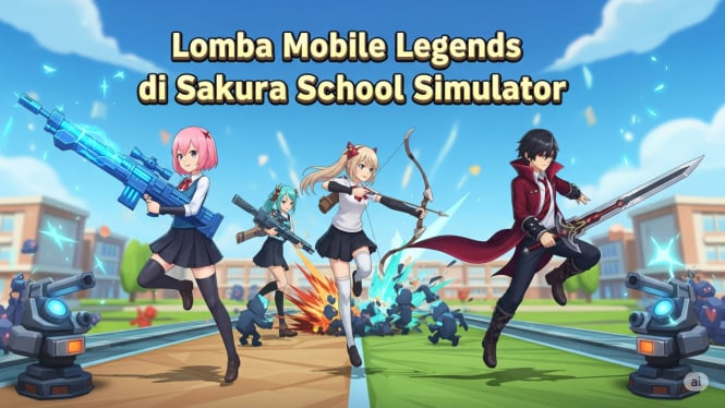 Lomba MLBB di Sakura School Simulator