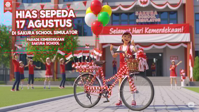 Cara Kreatif Hias Sepeda 17-an di Sakura School Simulator