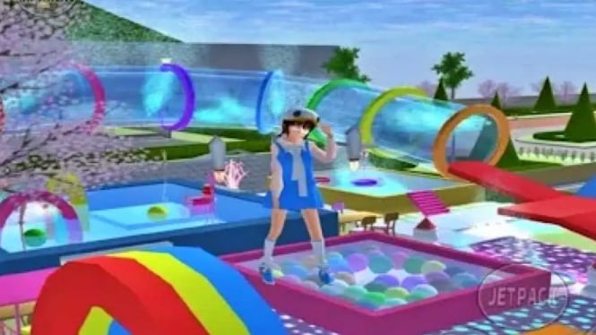Tutorial Bikin Kolam Renang Estetik di Sakura School Simulator