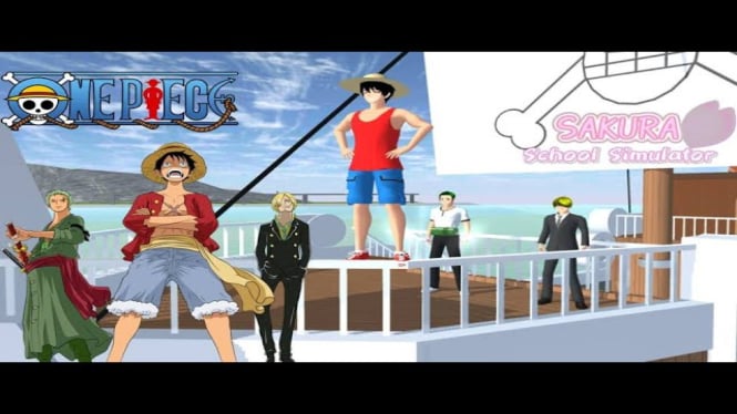 One Piece di Sakura School Simulator
