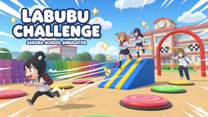 Lomba Labubu Challenge di Sakura School Simulator