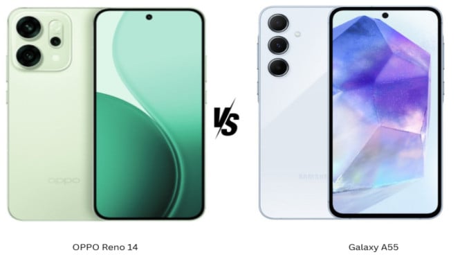 OPPO Reno 14 vs Samsung Galaxy A55