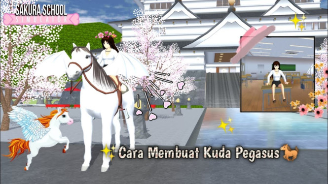 Kuda Pegasus di Sakura School Simulator
