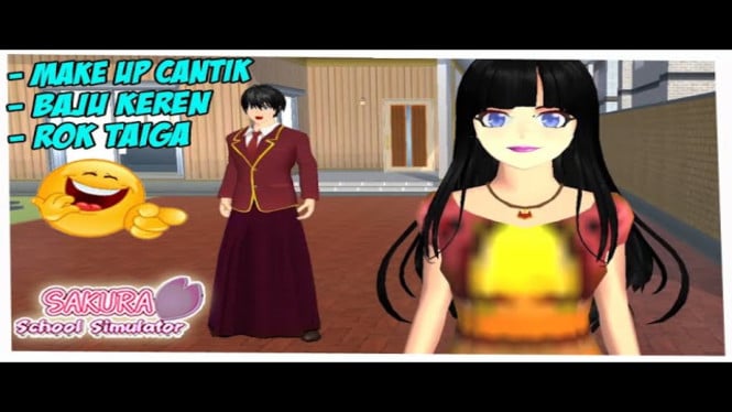 Make Up Karakter Mirip Artis di Sakura School Simulator