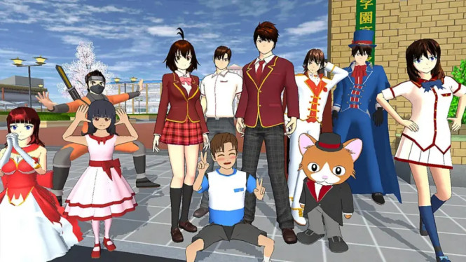 Taman Boneka Terindah di Sakura School Simulator