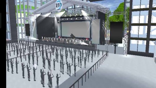 Membangun Panggung Hiburan Anak di Sakura School Simulator