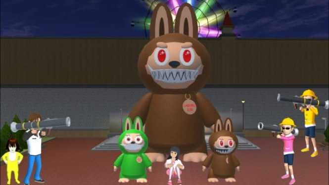 Taman Labubu Estetik di Sakura School Simulator