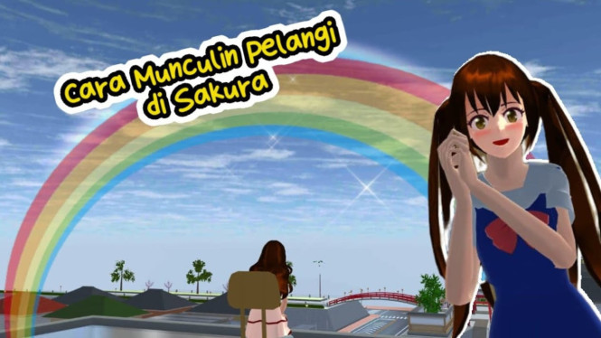 Pelangi Ganda di Sakura School Simulator