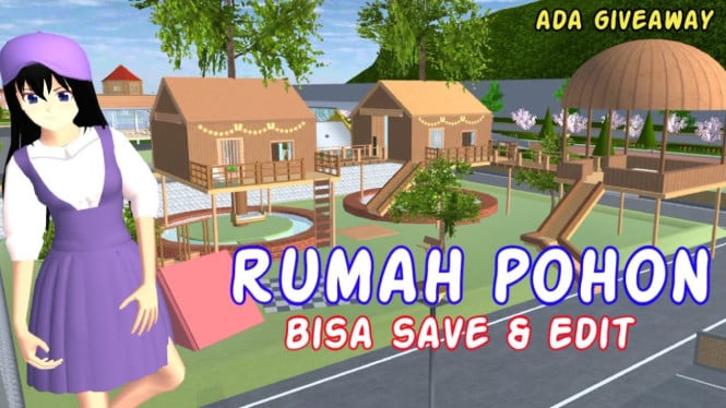 Rumah Pohon Mewah di Sakura School Simulator