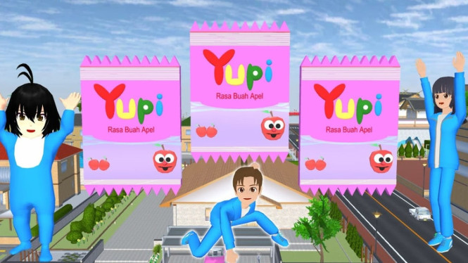 Rumah Yupi Imut di Sakura School Simulator