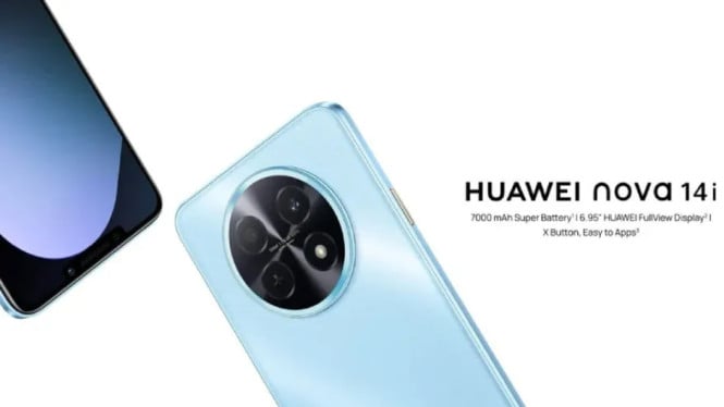 Huawei Nova 14i Hadir dengan Baterai Monster 7000mAh, Begini Spesifikasinya!