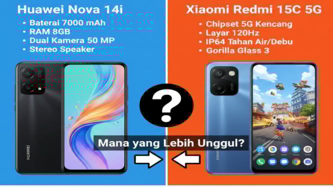 Huawei Nova 14i vs Redmi 15C 5G