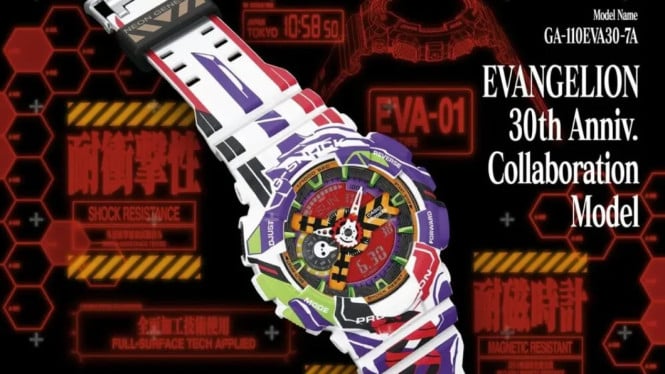Jam Tangan G-Shock x Evangelion Edisi Terbatas Akhirnya Meluncur, Ini Spesifikasinya!