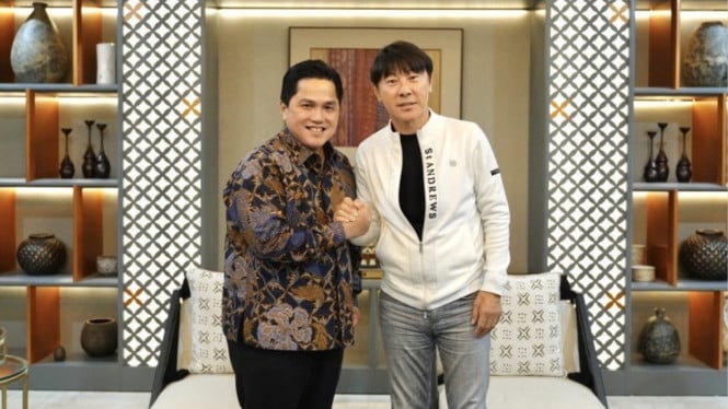 Erick Thohir dan Shin Tae-yong