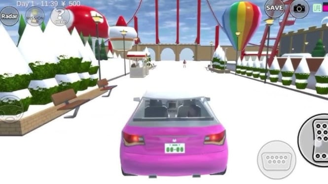 Munculkan Salju di Sakura School Simulator