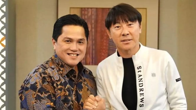 Erick Thohir dan Shin Tae-yong