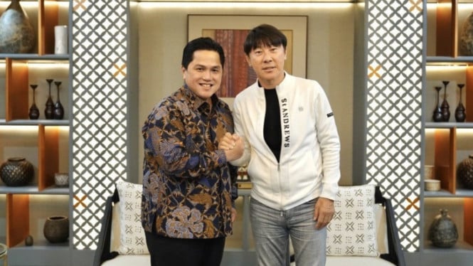 Erick Thohir dan Shin Tae-yong