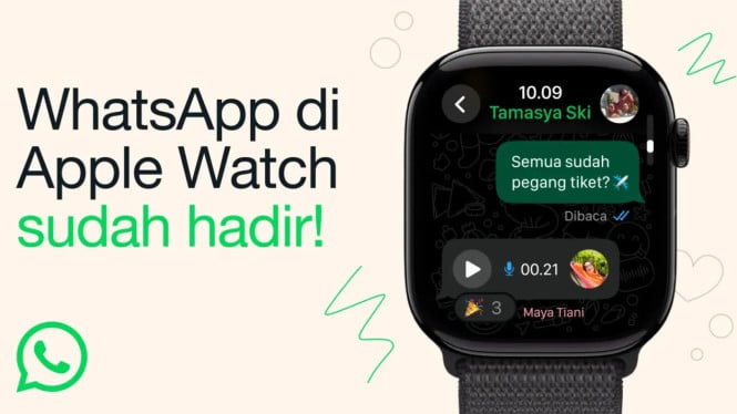 Akhirnya! WhatsApp di Apple Watch Bisa Chat Penuh-Tanpa Buka HP Lagi