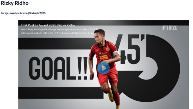 Dukung Ridho Jadi yang Terbaik! Begini Cara Vote Golnya di Puskas Award 2025