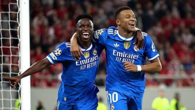 Quat-trick Perdana Mbappe di UCL: Madrid Menang 4-3 dalam Laga Gila