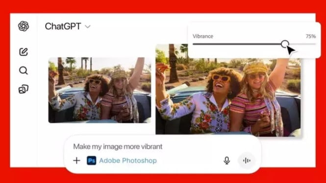 ChatGPT Terhubung Photoshop dan Acrobat, Edit Gambar hingga PDF Kini Lebih Praktis