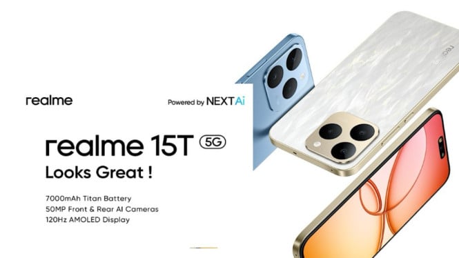 Realme 15T 5G Dibanderol 3 Jutaan, Performa Kencang dan Baterai Jumbo Jadi Daya Tarik