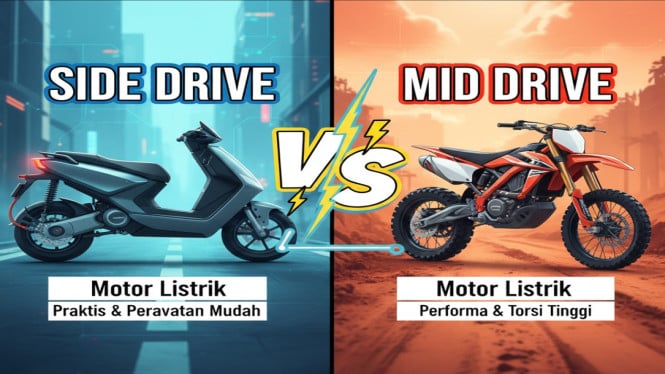 Motor Listrik Side Drive dan Mid Drive
