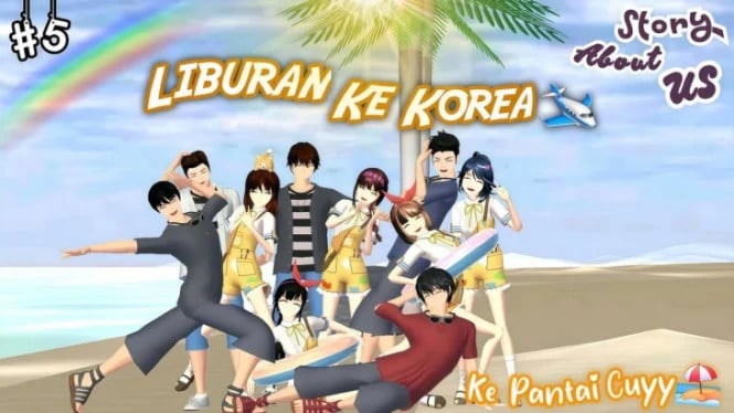 Liburan Sekolah di Korea Lewat Sakura School Simulator