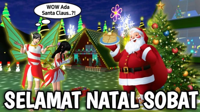 Perayaan Natal di Sakura School Simulator