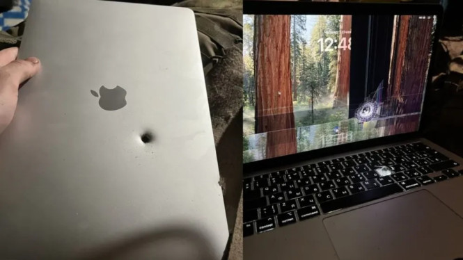 Ditembak Serpihan Artileri, MacBook Air Ini Masih Bisa Nyala-Bagaimana Bisa?