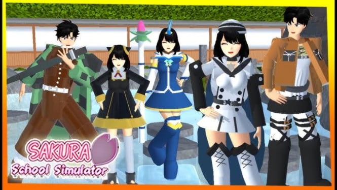 Kostum Anime Sakura School Simulator