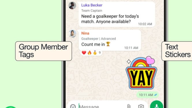 WhatsApp Rilis Fitur Julukan di Grup, Bisa Jadi “Kiper” atau “Ayah”!