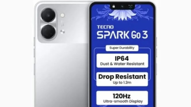 Layar 120Hz + Android 15 di Harga Rp1,6 Juta? Ini Dia Tecno Spark Go 3!