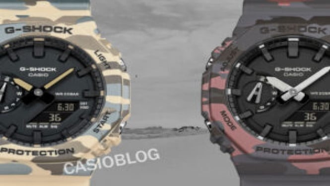 G-Shock GA-2100 Rilis Militer: Dua Model Kamuflase Taktis Bocor