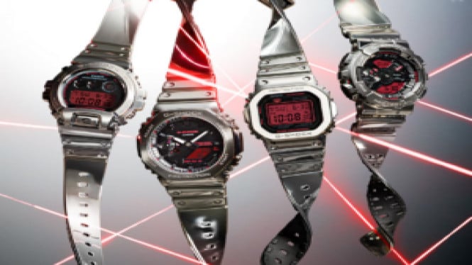 Revolusi Warna: 4 Model G-Shock Bezel Metal Merah Dirilis Casio