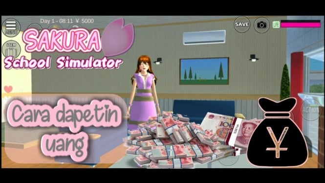 Mendapatkan Uang di Sakura School Simulator