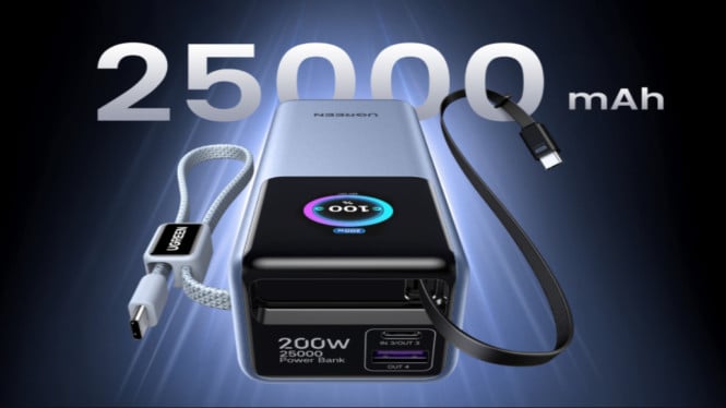 Power Bank Laptop Ugreen Nexode Pro 25000mAh: Solusi Daya 200W
