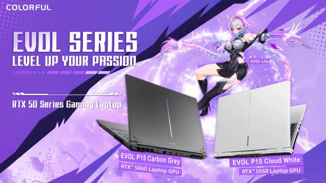 Colorful EVOL P15 Hadir dengan RTX 5060, Laptop Super Kencang!
