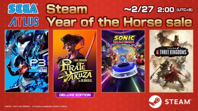 Steam Year of the Horse Sale: Game Sega & Atlus Diskon 70%