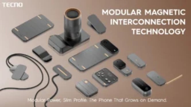 Smartphone Modular TECNO Tertipis Siap Meluncur di MWC 2026