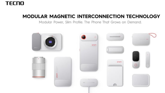 HP Modular Terbaru Tecno Bikin Heboh: Kamera & Baterai Tambahan Cukup Ditempel!