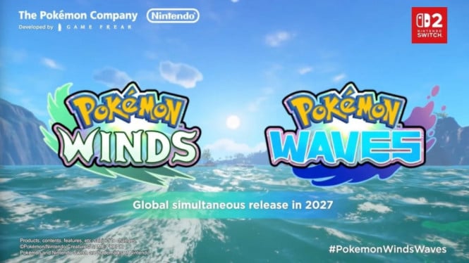 Pokemon Winds dan Pokemon Waves Rilis di Nintendo Switch 2
