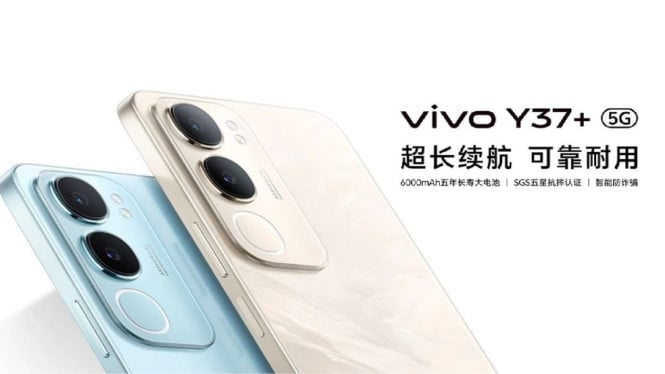Vivo Y37+ Resmi Rilis: Baterai 6000mAh & Dimensity 6300