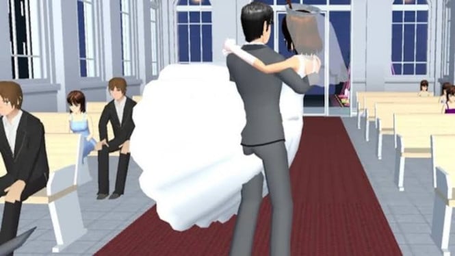Menikah di Sakura School Simulator